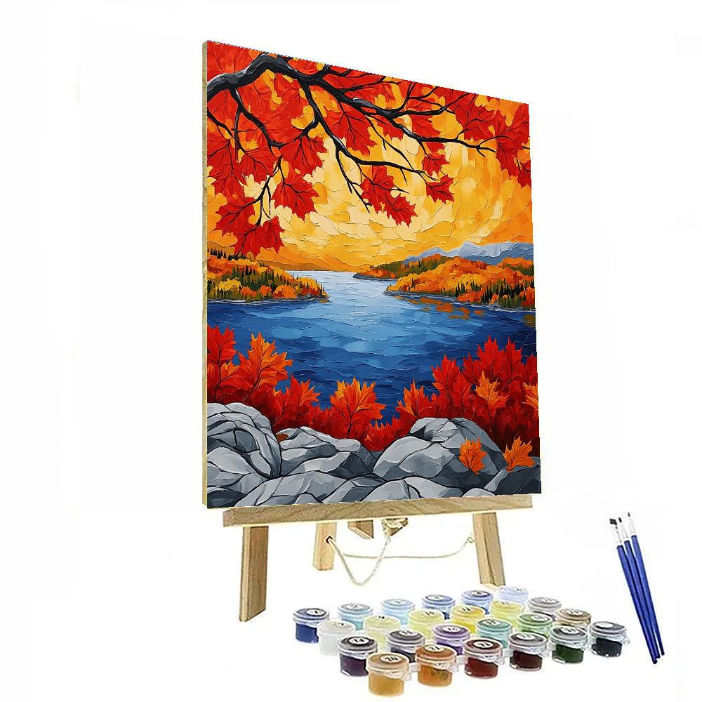 A.Y. Jackson Inspired Autumn Symphony In Algoma Numbered painting kits