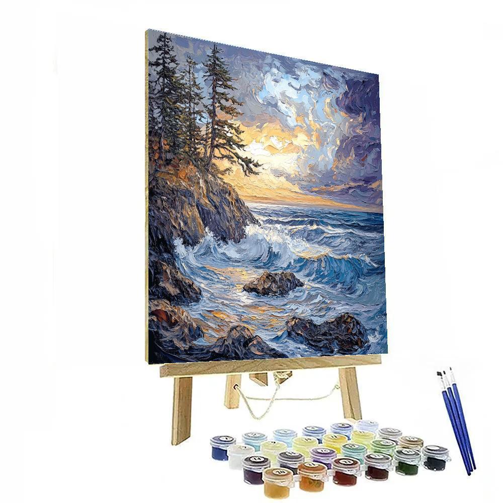 Emily Carr Inspired Storm Coast Swell DIY paint by numbers