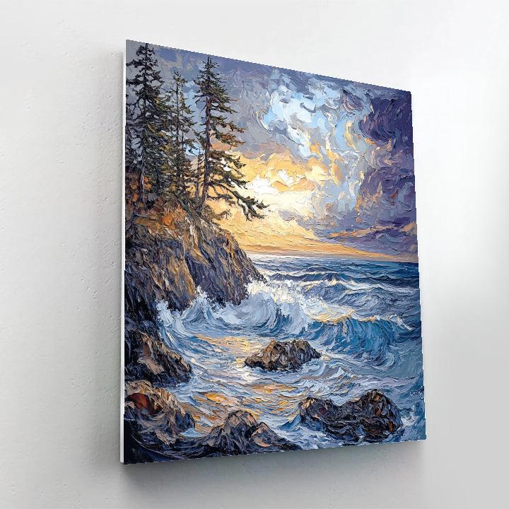 Emily Carr Inspired Storm Coast Swell DIY paint by numbers