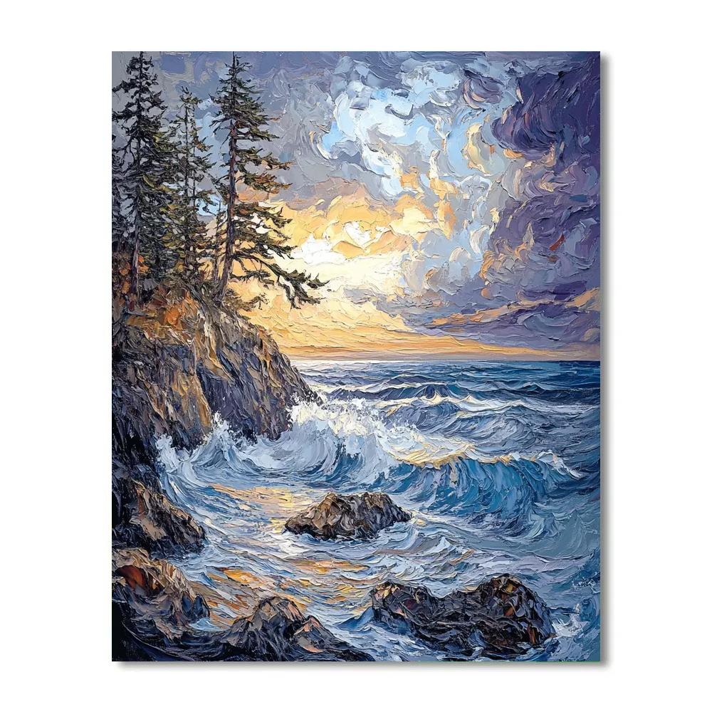 Emily Carr Inspired Storm Coast Swell DIY paint by numbers