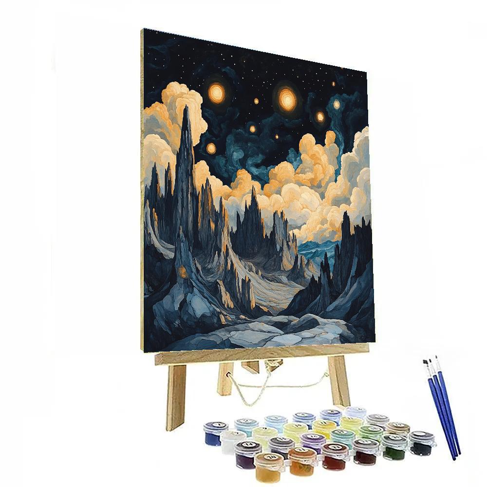 Francisco Goya Inspired Midnight Crag With Tempest Veil Paint by numbers kits