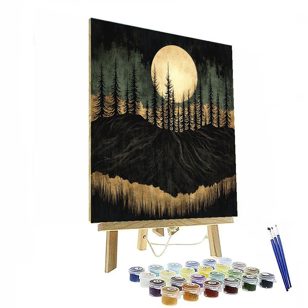 Francisco Goya Inspired Moonlit Ridge Of Twisted Pines DIY paint by numbers
