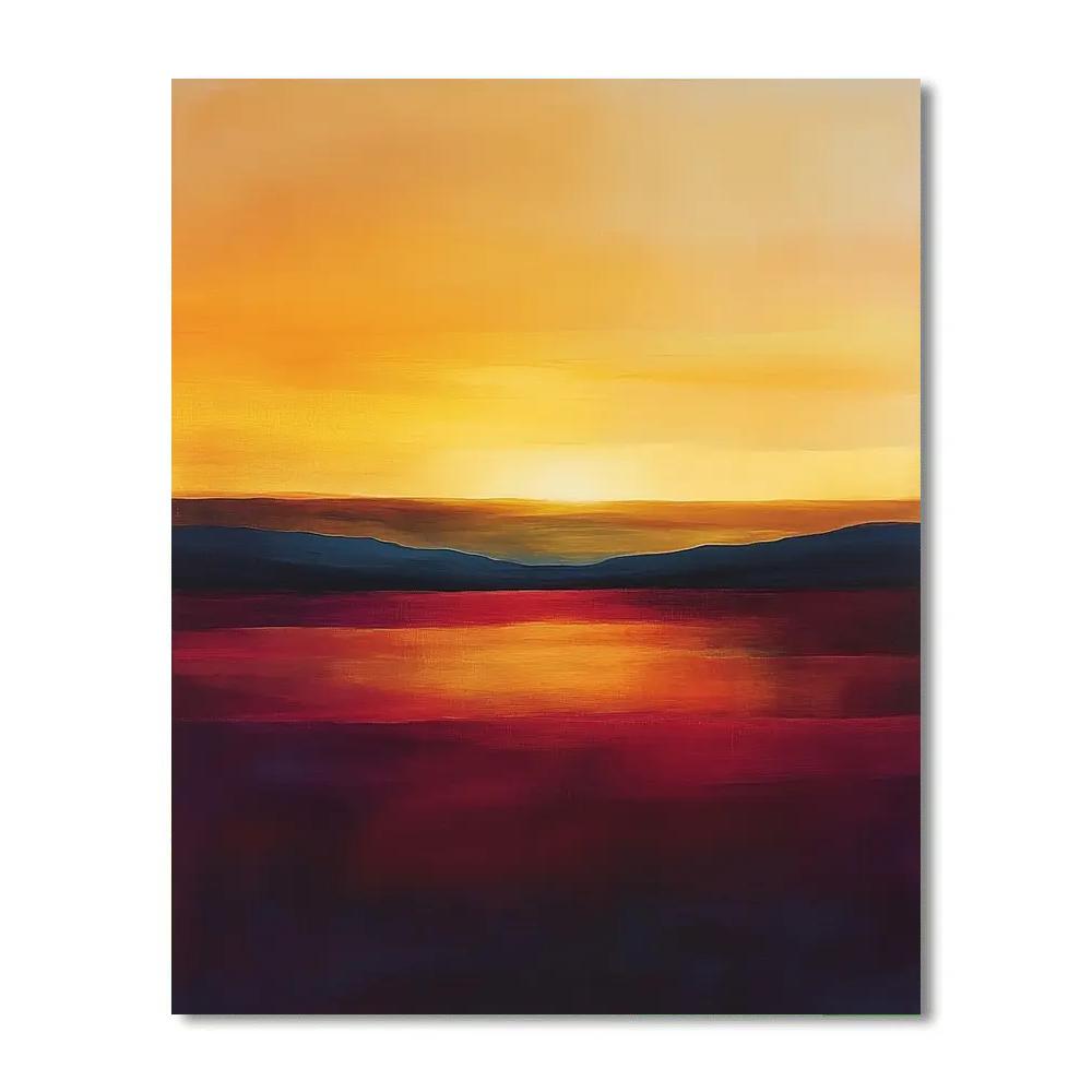 Mark Rothko Inspired Sunset Landscape Number painting