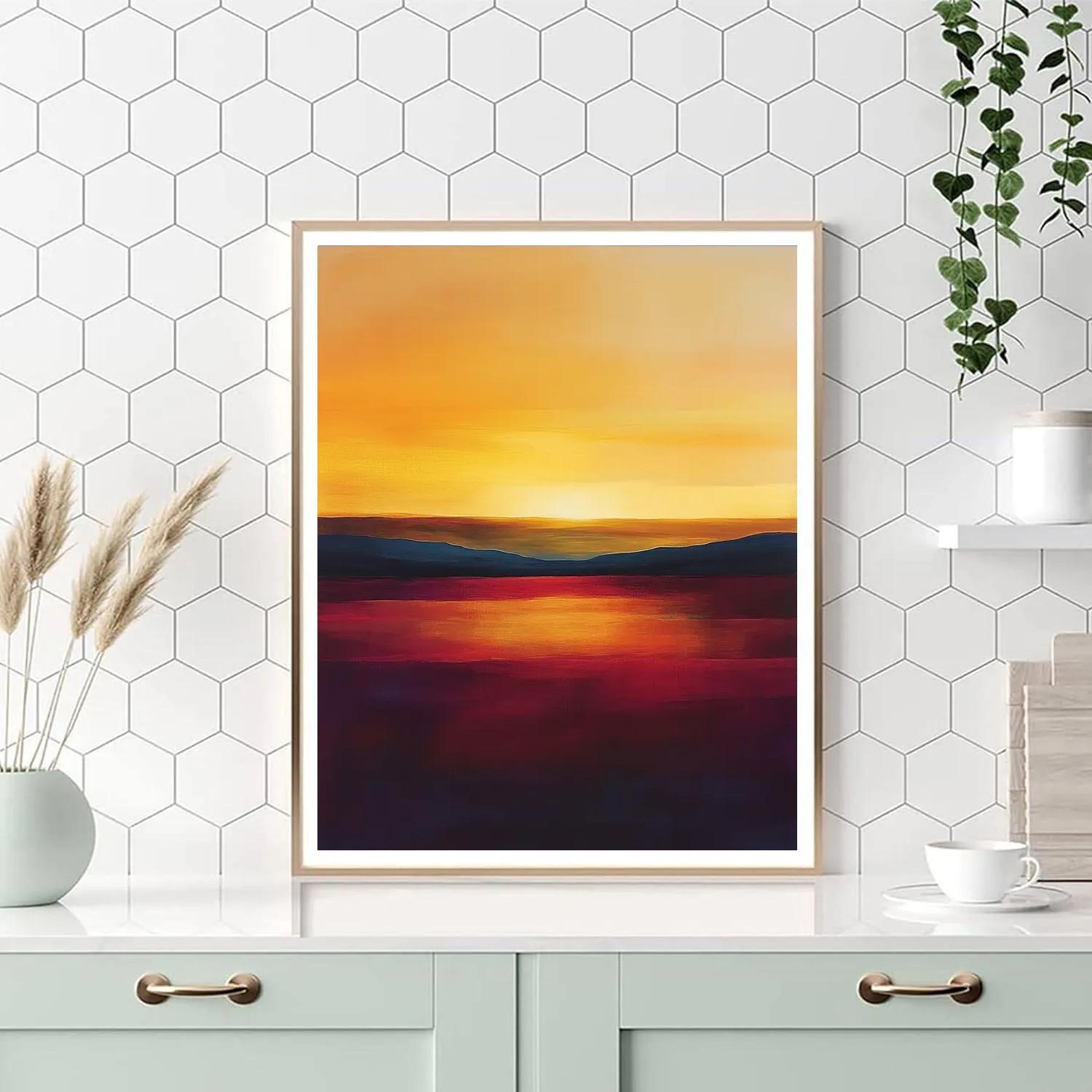 Mark Rothko Inspired Sunset Landscape Number painting