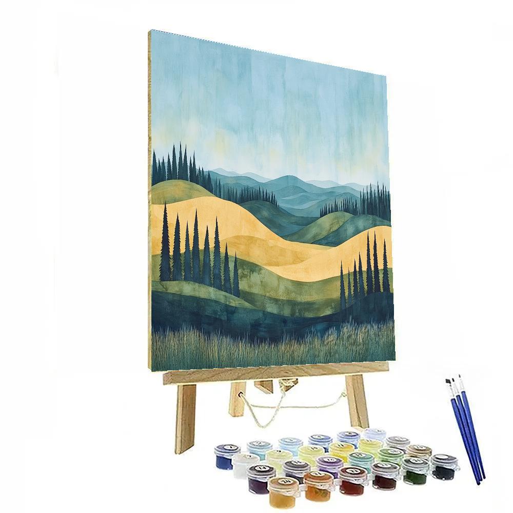 Franklin Carmichael Inspired Springtime Hills With Whispering Pines Paint by numbers kits