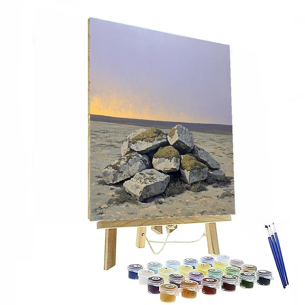 Francisco Goya Inspired Whispering Rocks Against Dusk Glow Paint by numbers kits