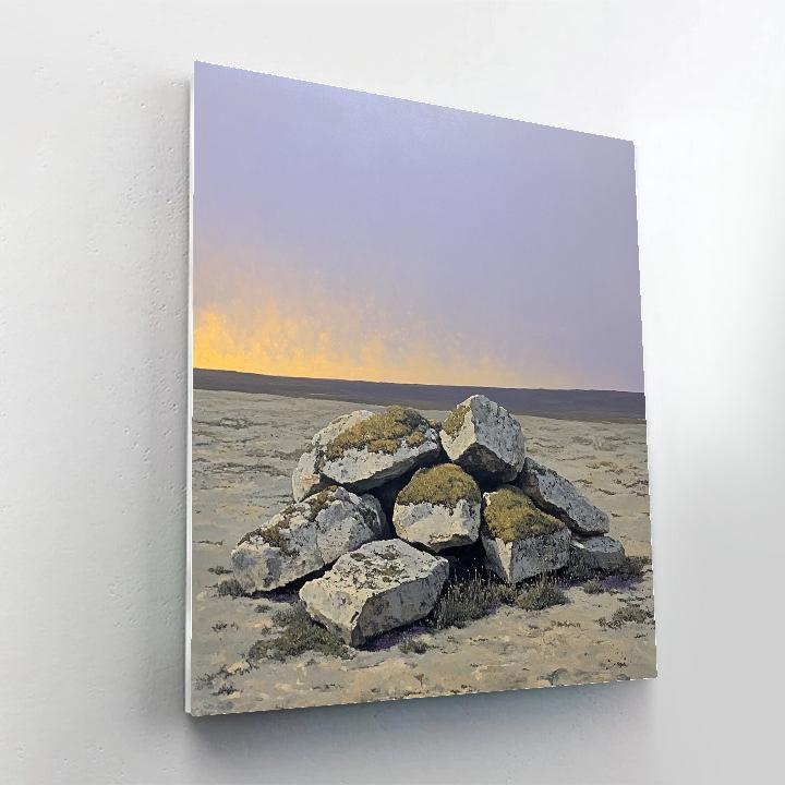 Francisco Goya Inspired Whispering Rocks Against Dusk Glow Paint by numbers kits
