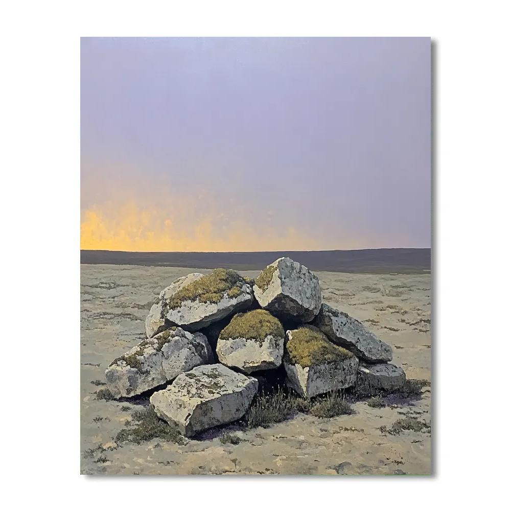 Francisco Goya Inspired Whispering Rocks Against Dusk Glow Paint by numbers kits