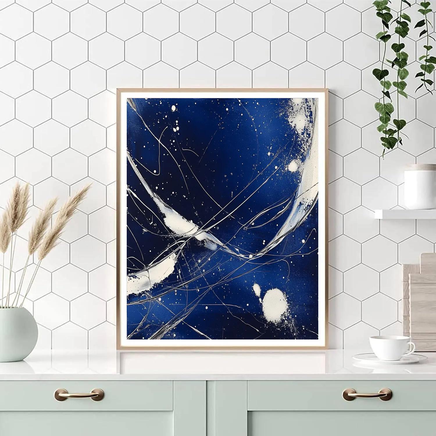 Jackson Pollock Inspired Celestial Drip Storm Number painting