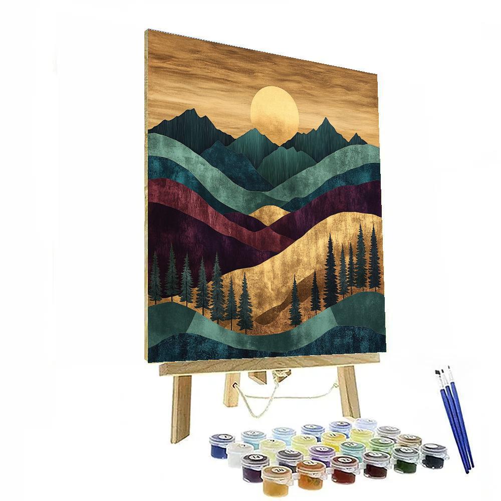 J. E. H. MacDonald Inspired Mountain Valley Pattern paint by number