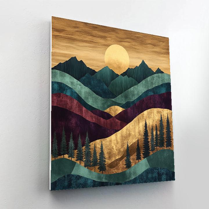J. E. H. MacDonald Inspired Mountain Valley Pattern paint by number