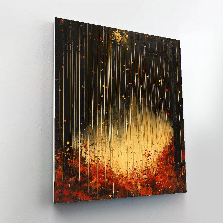 Jackson Pollock Inspired Autumnal Web Of Motion Numbered painting kits