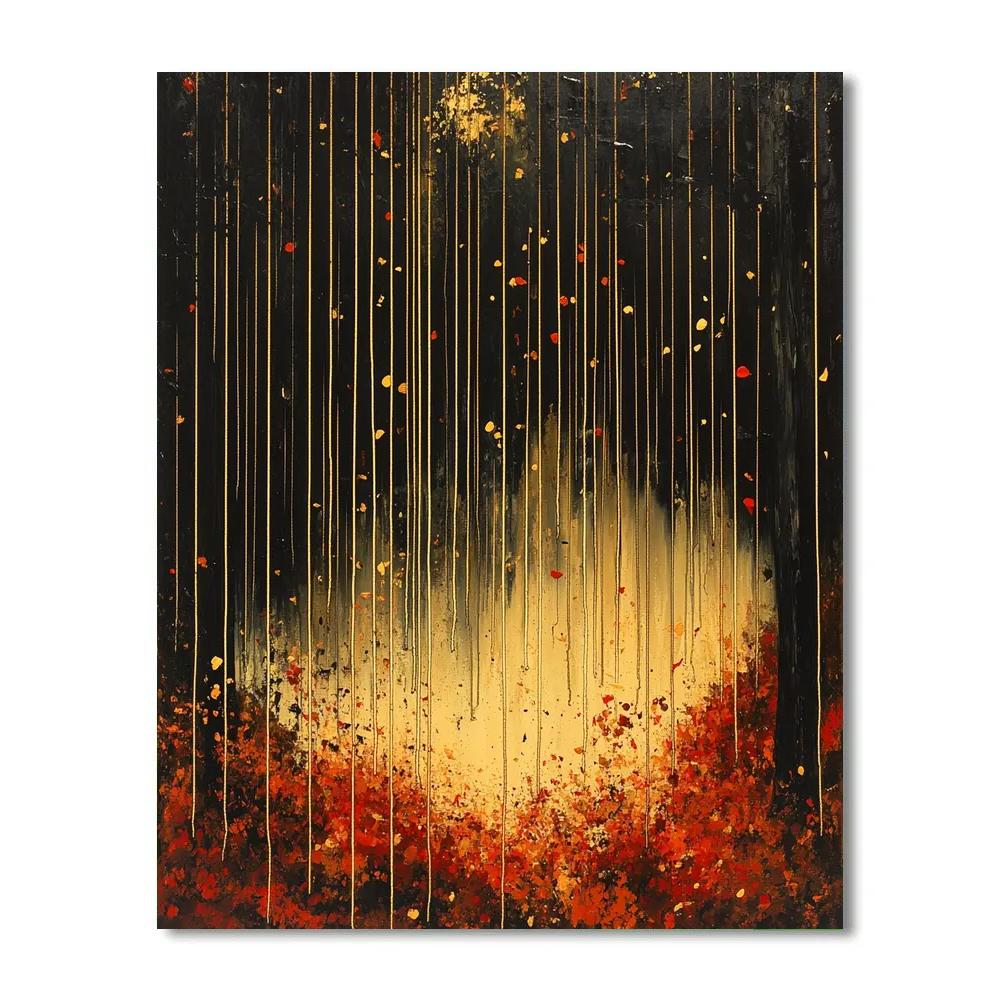 Jackson Pollock Inspired Autumnal Web Of Motion Numbered painting kits