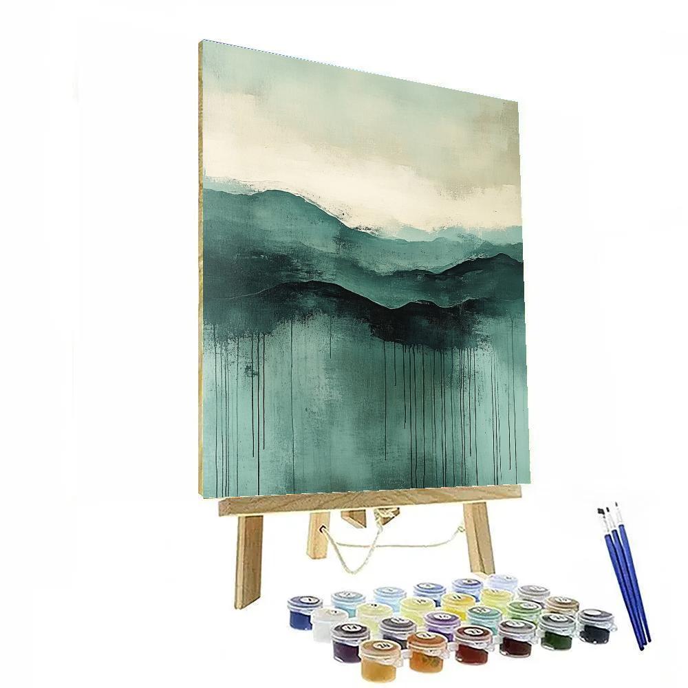 Jackson Pollock Inspired Tidal Rhythm Abstraction DIY paint by numbers