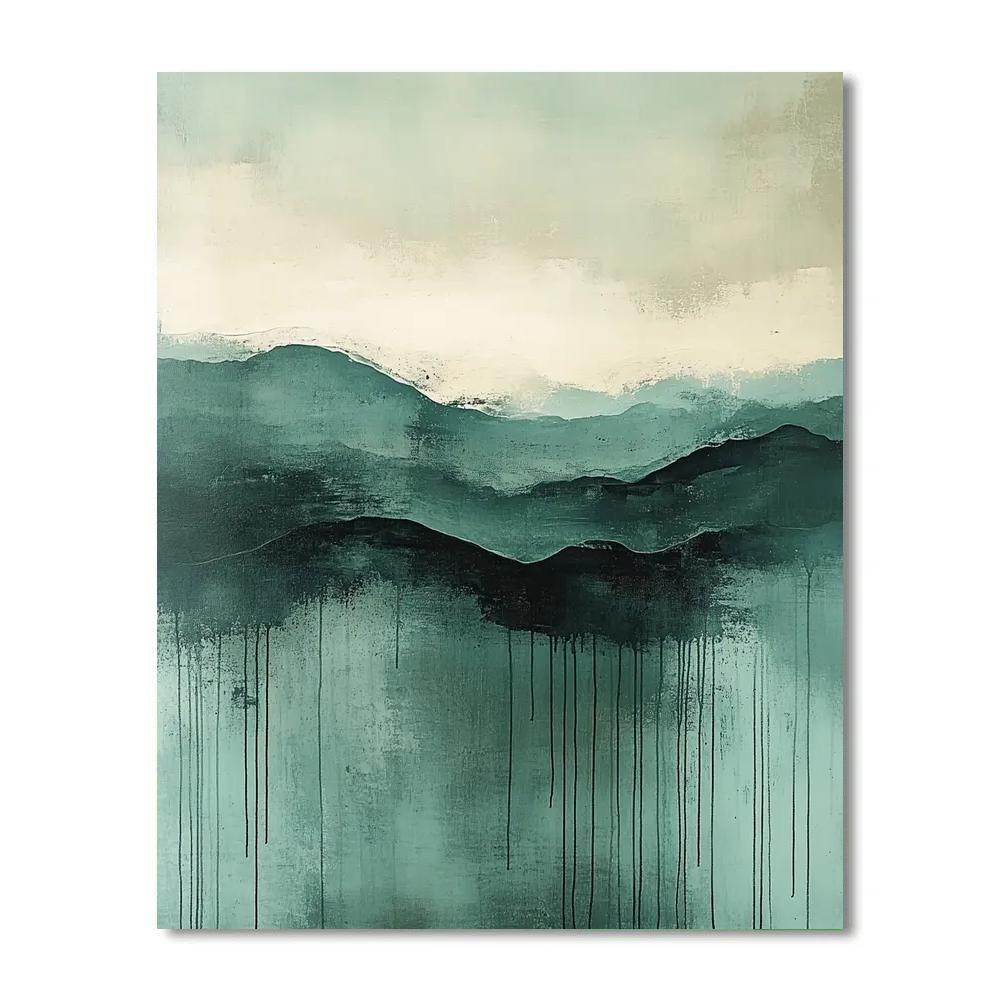 Jackson Pollock Inspired Tidal Rhythm Abstraction DIY paint by numbers