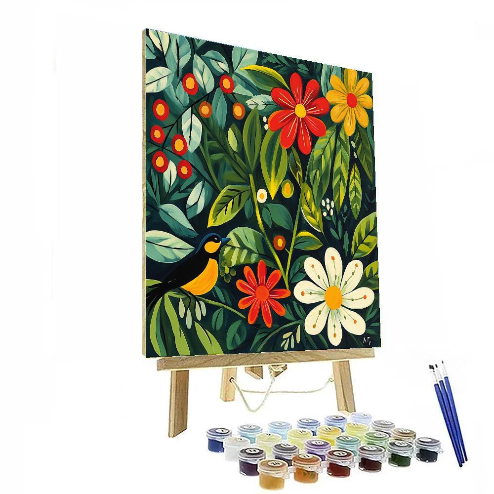 Frida Kahlo Inspired Enchanted Garden painting number kit