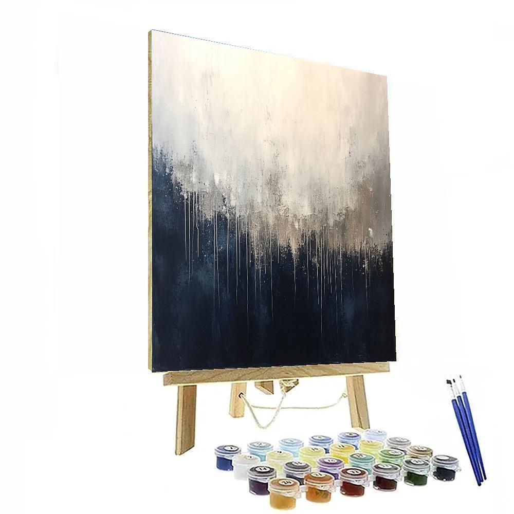 Jackson Pollock Inspired Midnight Pulse Grid paint by numbers