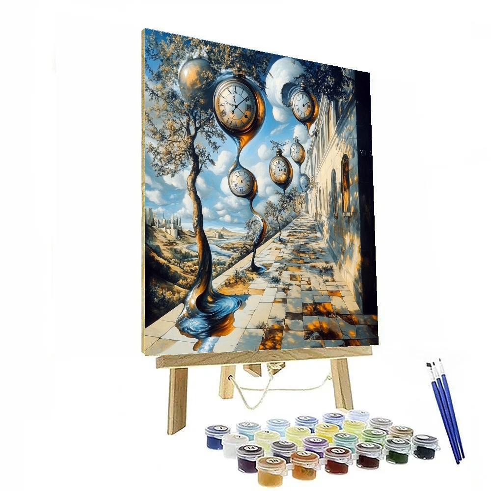 Salvador Dali Inspired Surreal Dreamscape Number painting