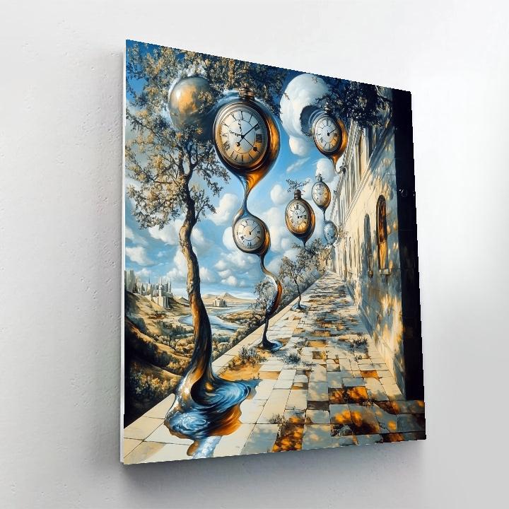 Salvador Dali Inspired Surreal Dreamscape Number painting