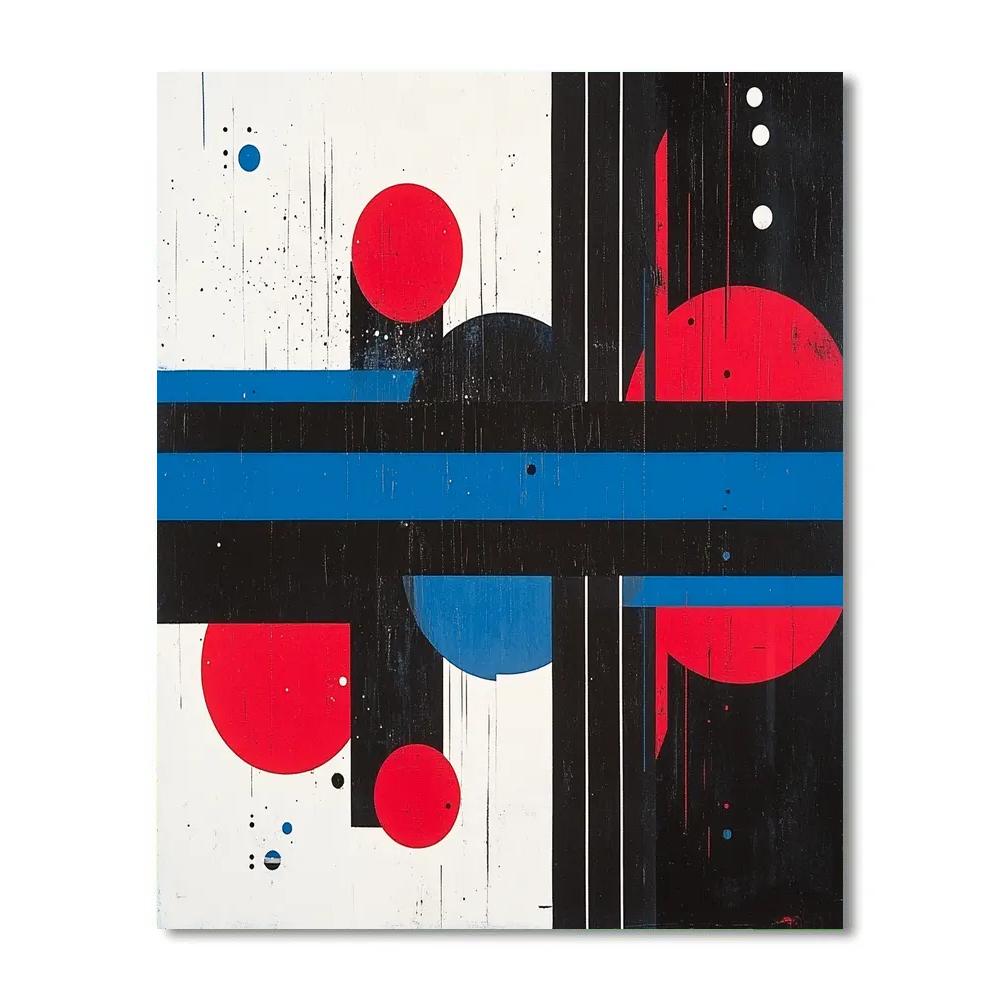 Kazimir Malevich Inspired Sound Wave Harmony paint by color