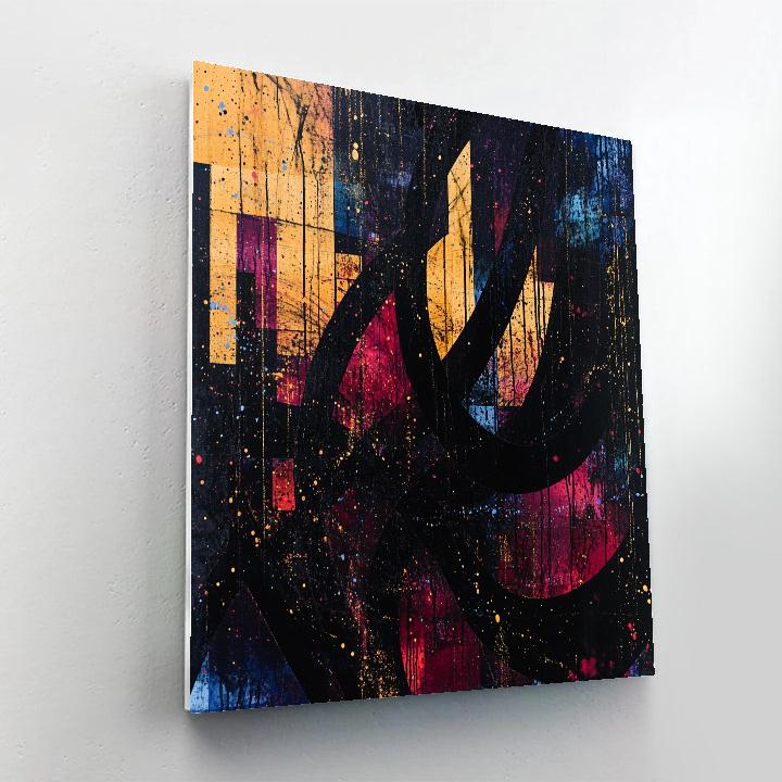 Jackson Pollock Inspired Twilight Energy Vortex Paint by numbers art