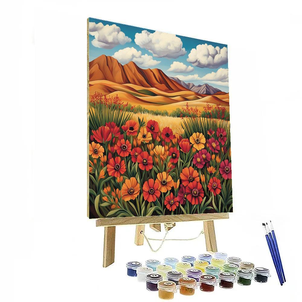 Georgia OKeeffe Inspired Desert Blooms paint by numbers
