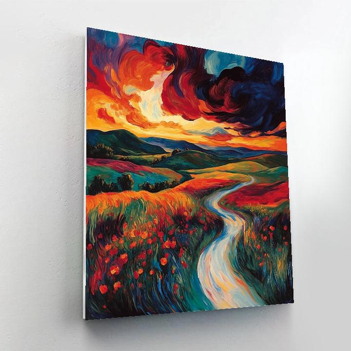 Edvard Munch Inspired Emotional Landscape Numbered painting kits