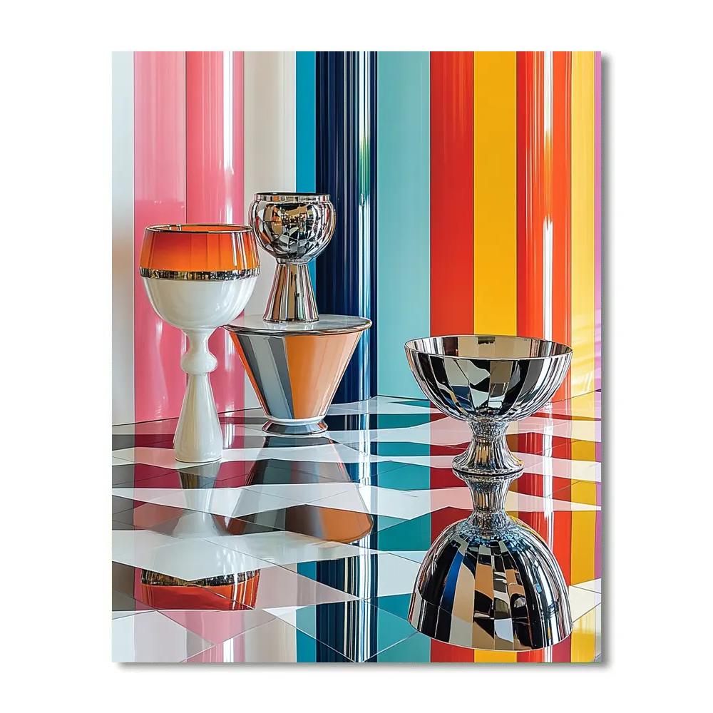Damien Hirst Inspired Contemporary Still Life paint by color