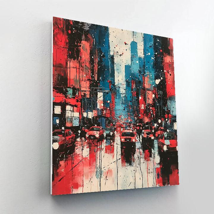 Jackson Pollock Inspired Chaotic Cityscape Numbered painting kits