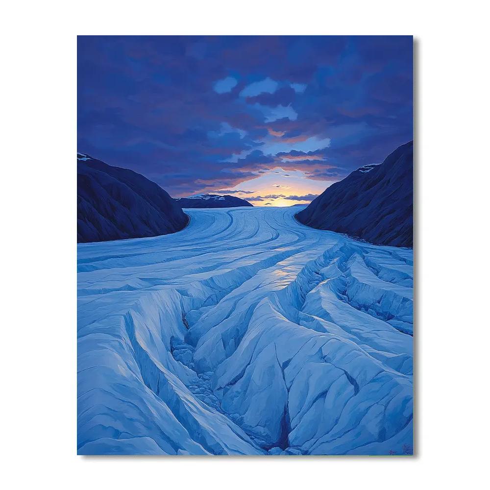 Lawren Harris Inspired Crystal Arctic Glacier Painting by numbers kit