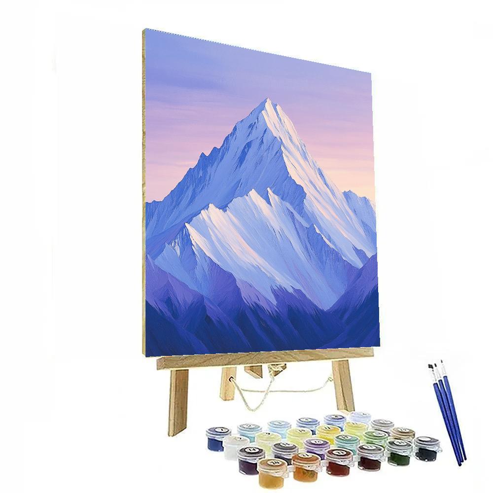 Lawren Harris Inspired Silent Snowy Peak At Dawn DIY paint by numbers
