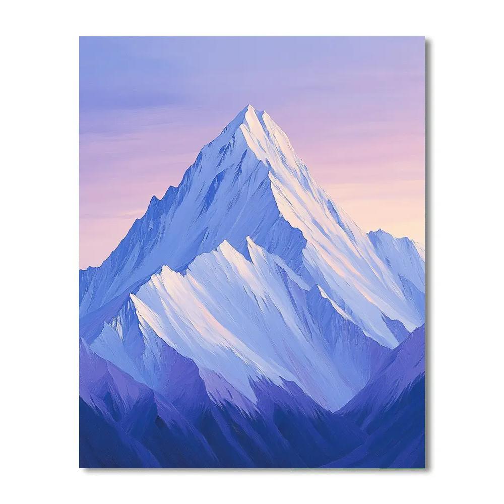 Lawren Harris Inspired Silent Snowy Peak At Dawn DIY paint by numbers