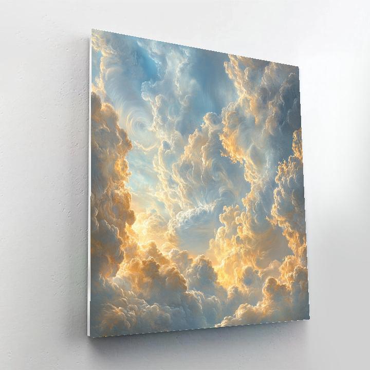 Michelangelo Inspired Ethereal Skyscape Number painting