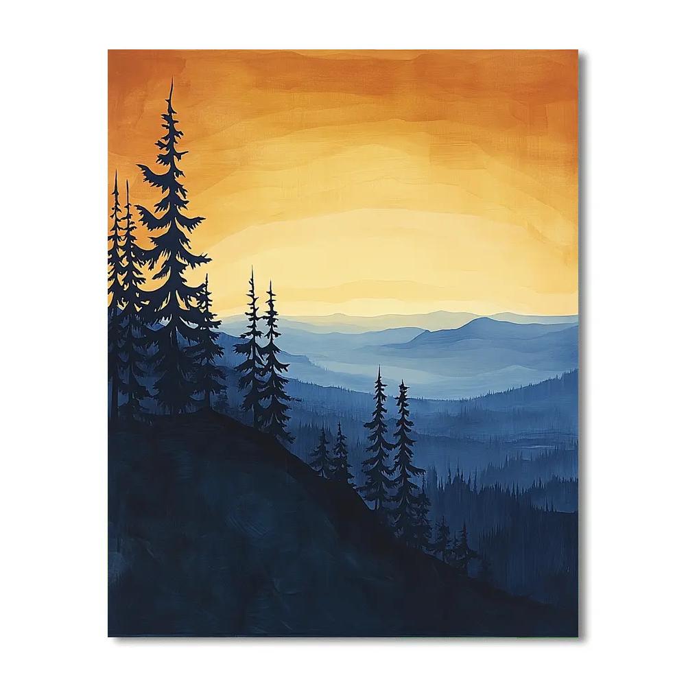 Lawren Harris Inspired Windswept Boreal Ridge painting number kit