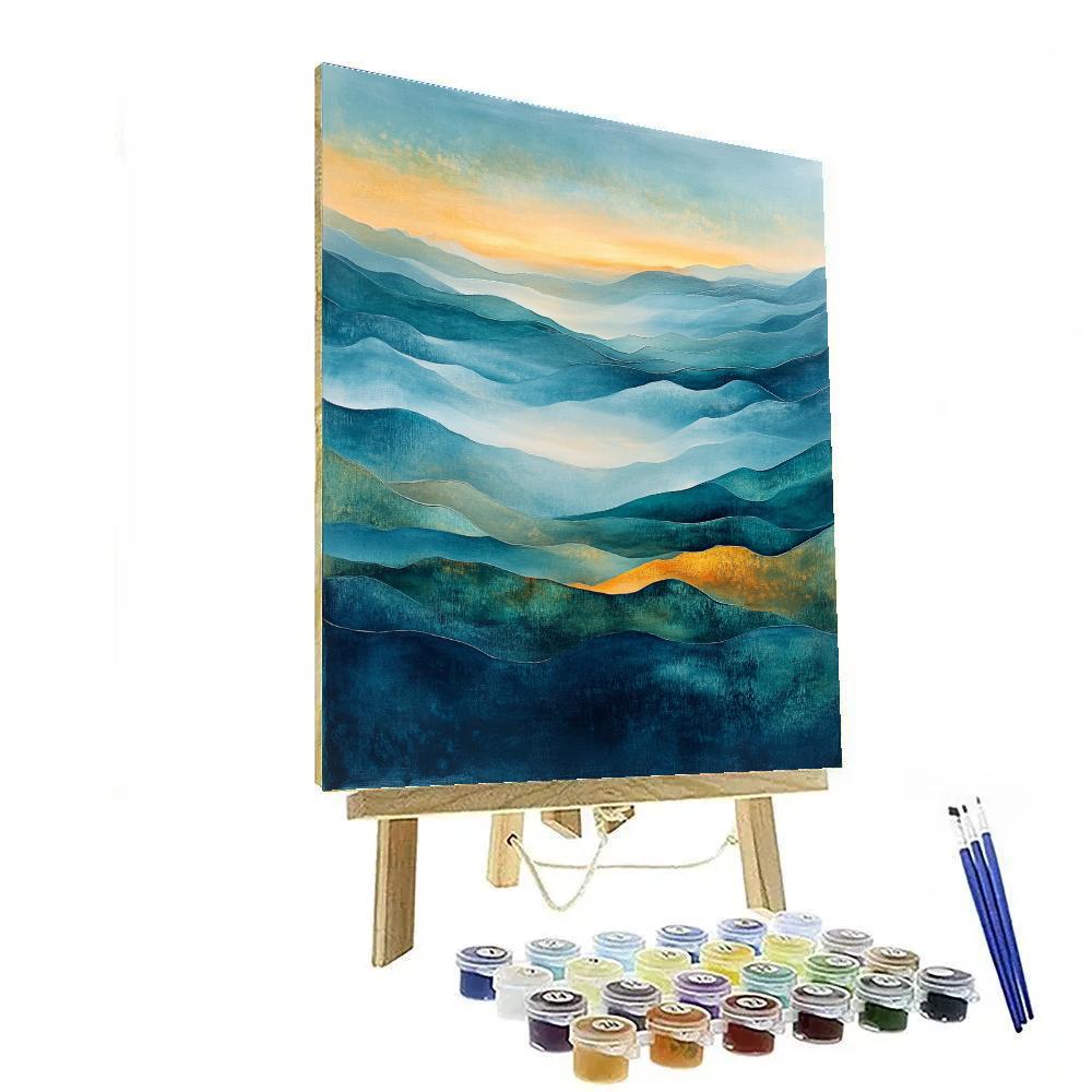 Jean-Paul Riopelle Inspired Ethereal Misty Morning Number painting