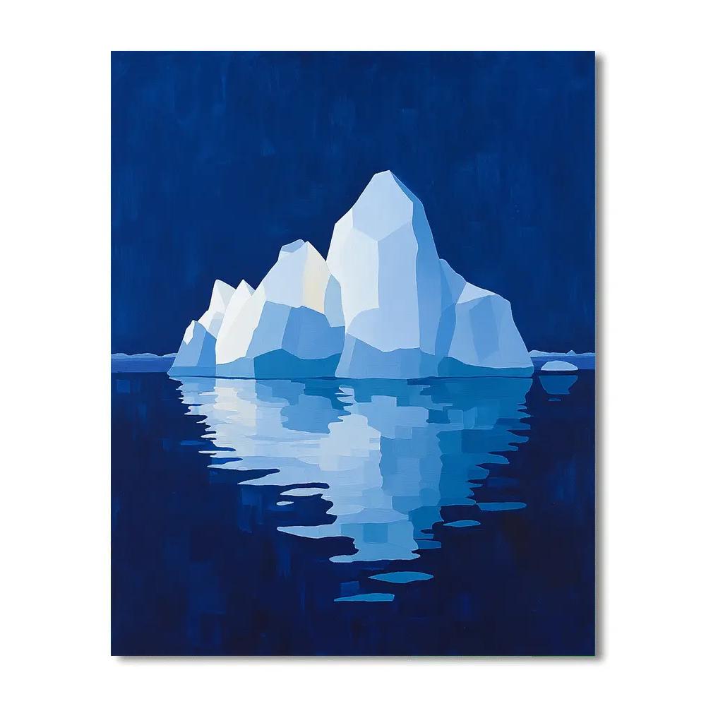 Lawren Harris Inspired Quiet Iceberg In Blue Bay Numbered painting kits