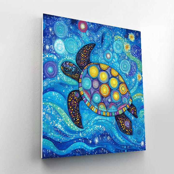 Norval Morrisseau Inspired Turtle Of The Celestial Waters painting number kit