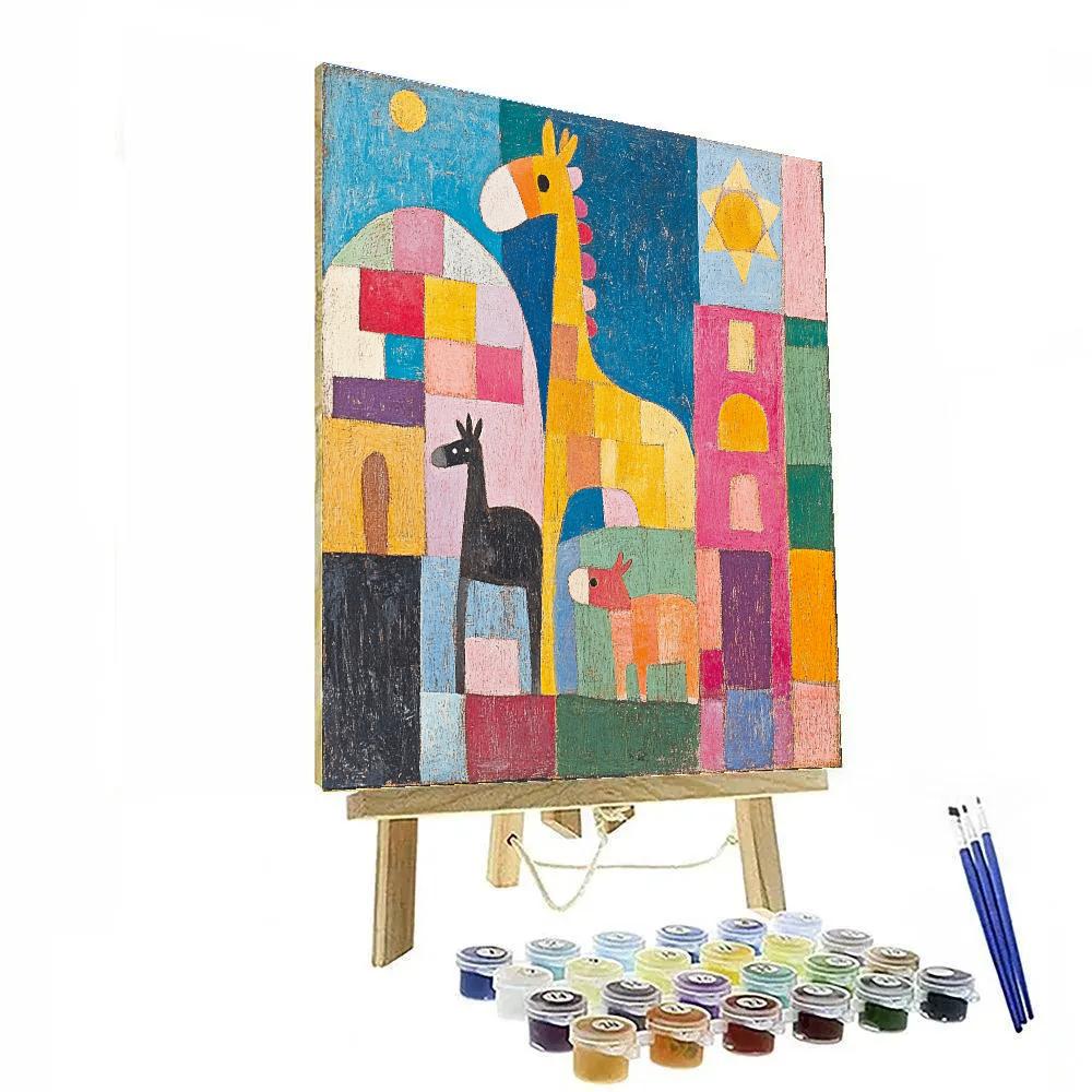Paul Klee Inspired Whimsical Animals Numbered painting kits