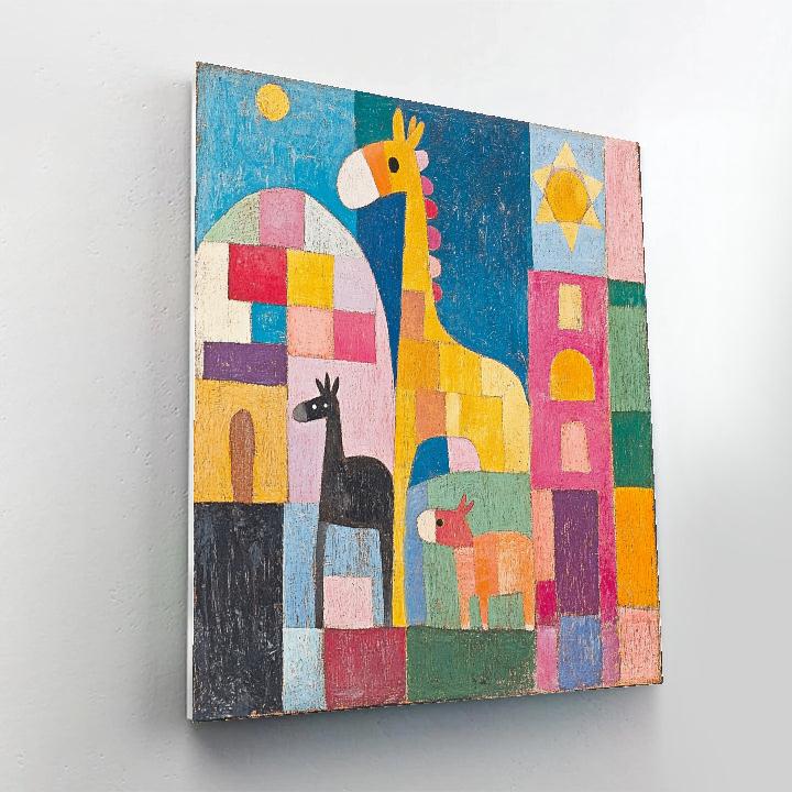 Paul Klee Inspired Whimsical Animals Numbered painting kits