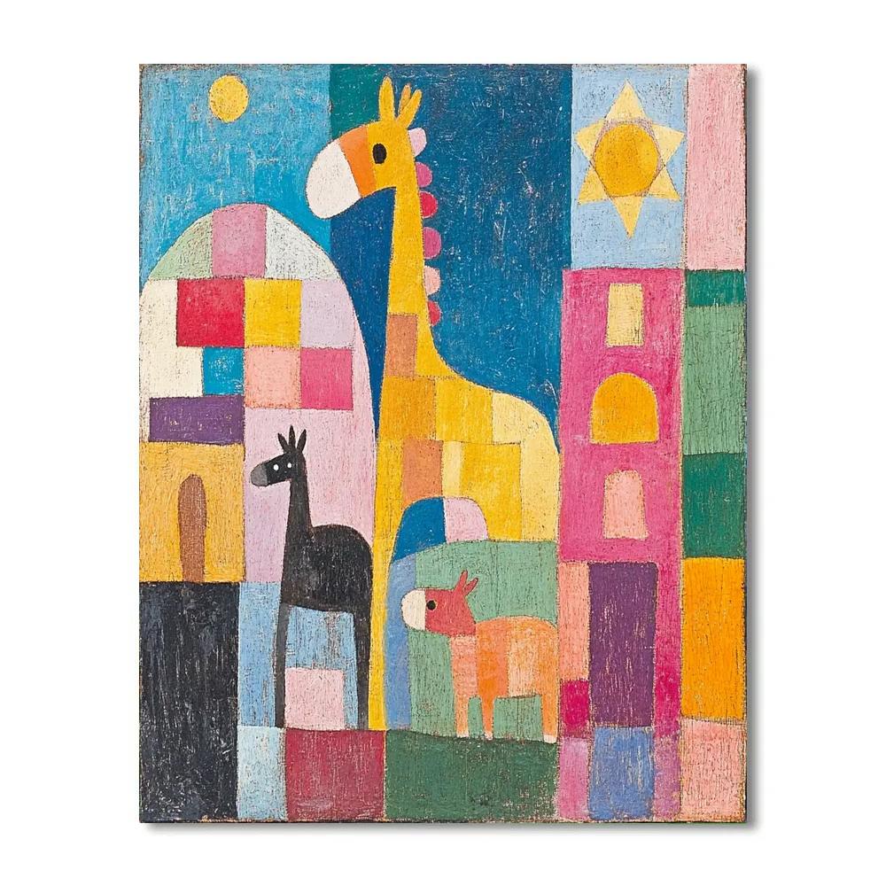 Paul Klee Inspired Whimsical Animals Numbered painting kits