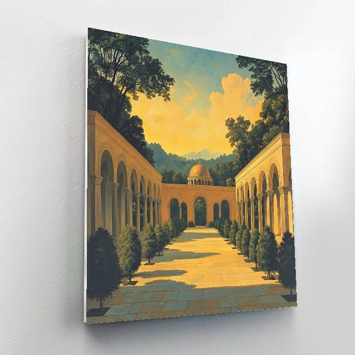 Raphael Inspired Balanced Architectural Vista painting number kit