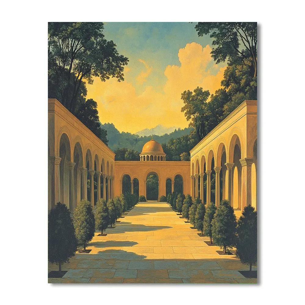 Raphael Inspired Balanced Architectural Vista painting number kit