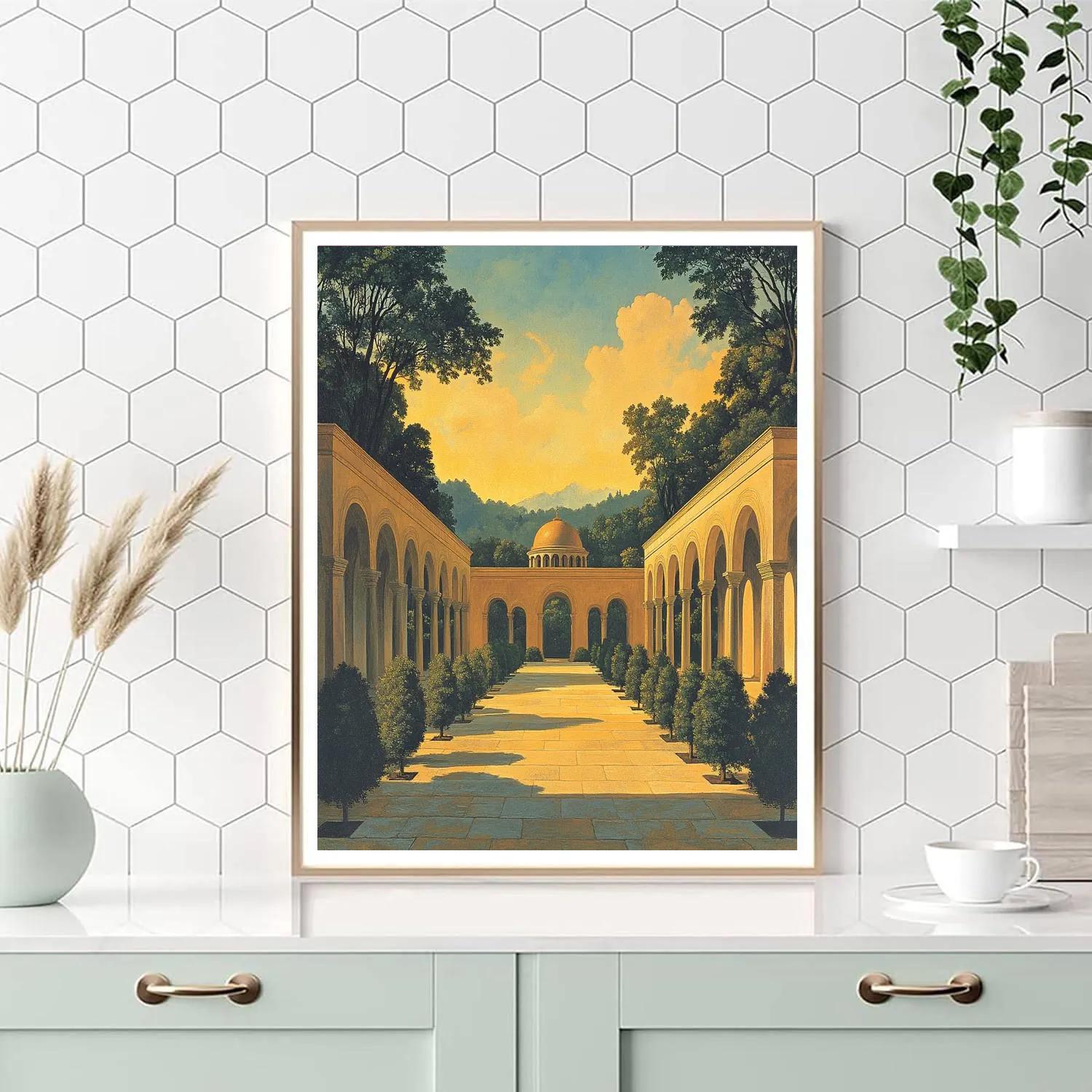 Raphael Inspired Balanced Architectural Vista painting number kit