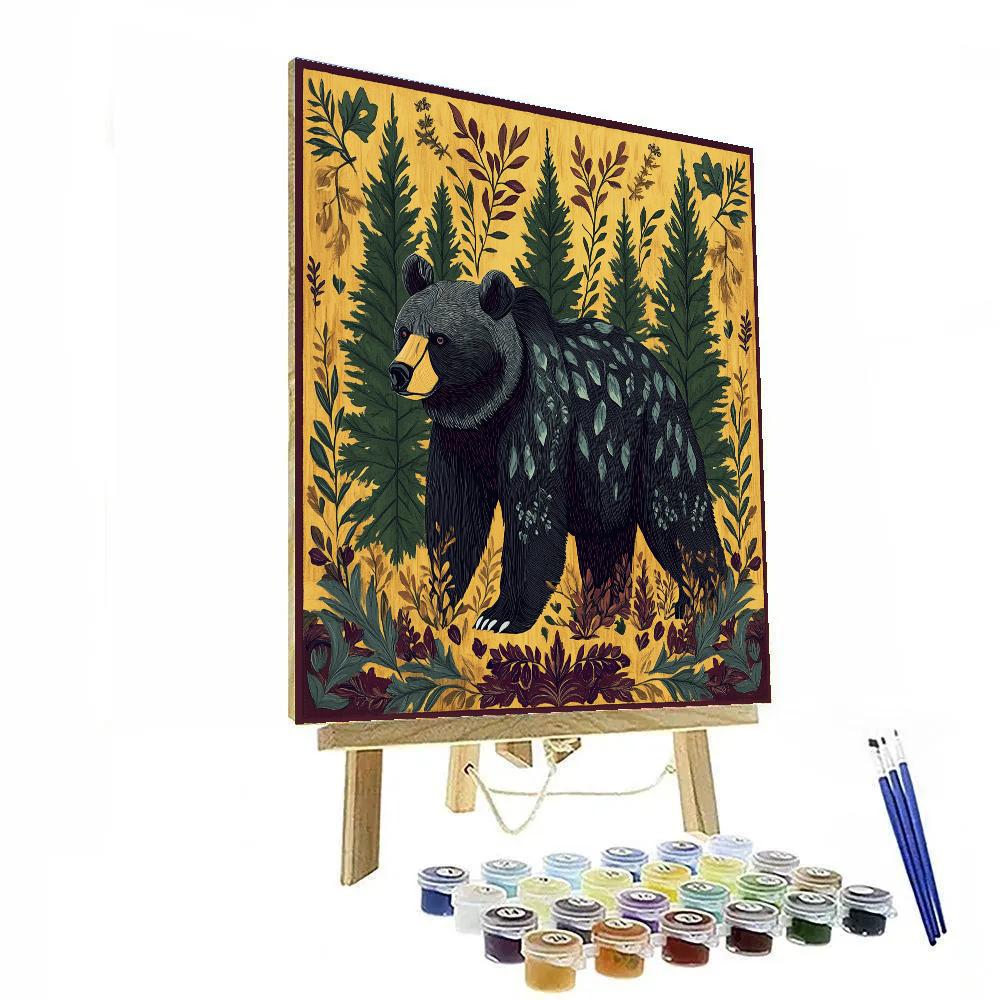 Norval Morrisseau Inspired Bear Of The Forest Spirit Numbered painting kits