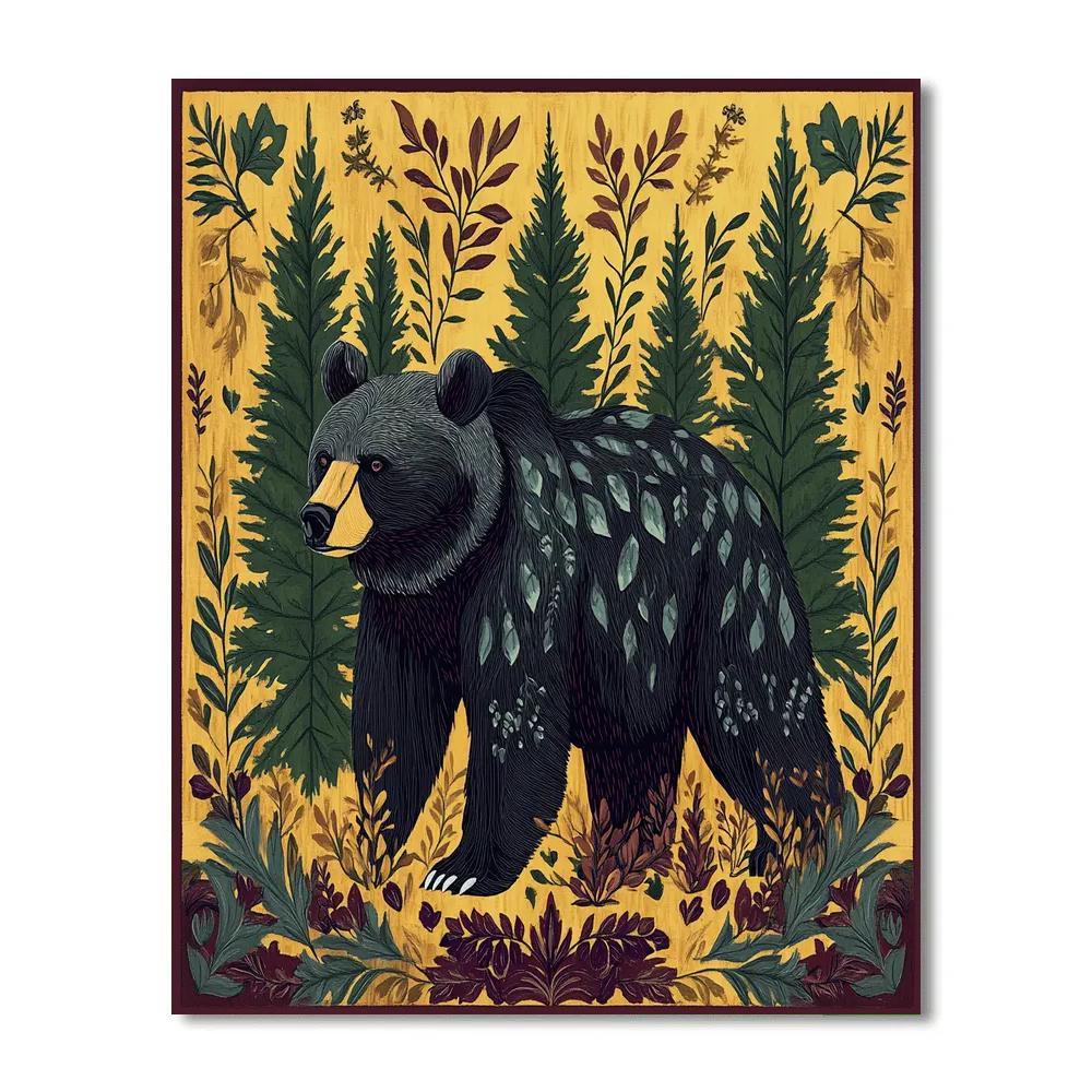 Norval Morrisseau Inspired Bear Of The Forest Spirit Numbered painting kits