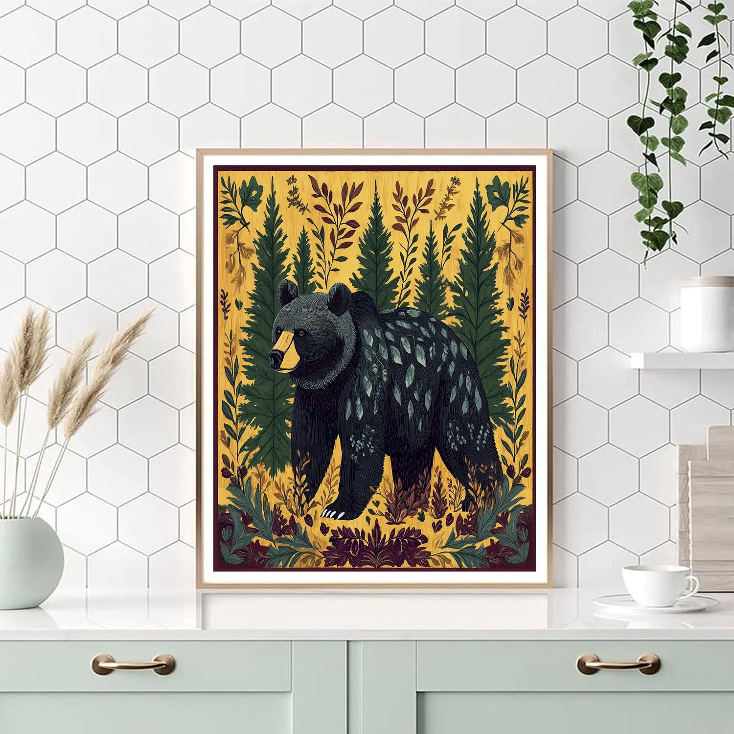 Norval Morrisseau Inspired Bear Of The Forest Spirit Numbered painting kits