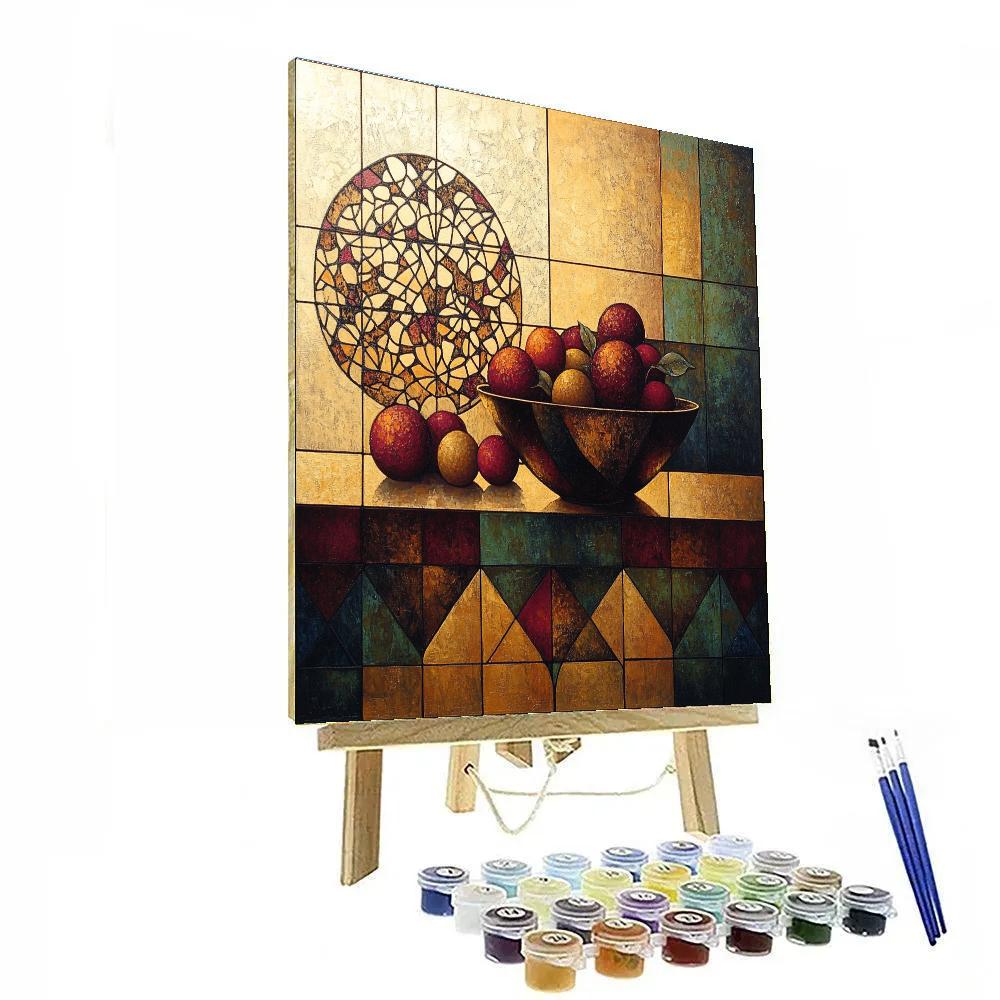Pablo Picasso Inspired Geometric Orchard Still Life Numbered painting kits