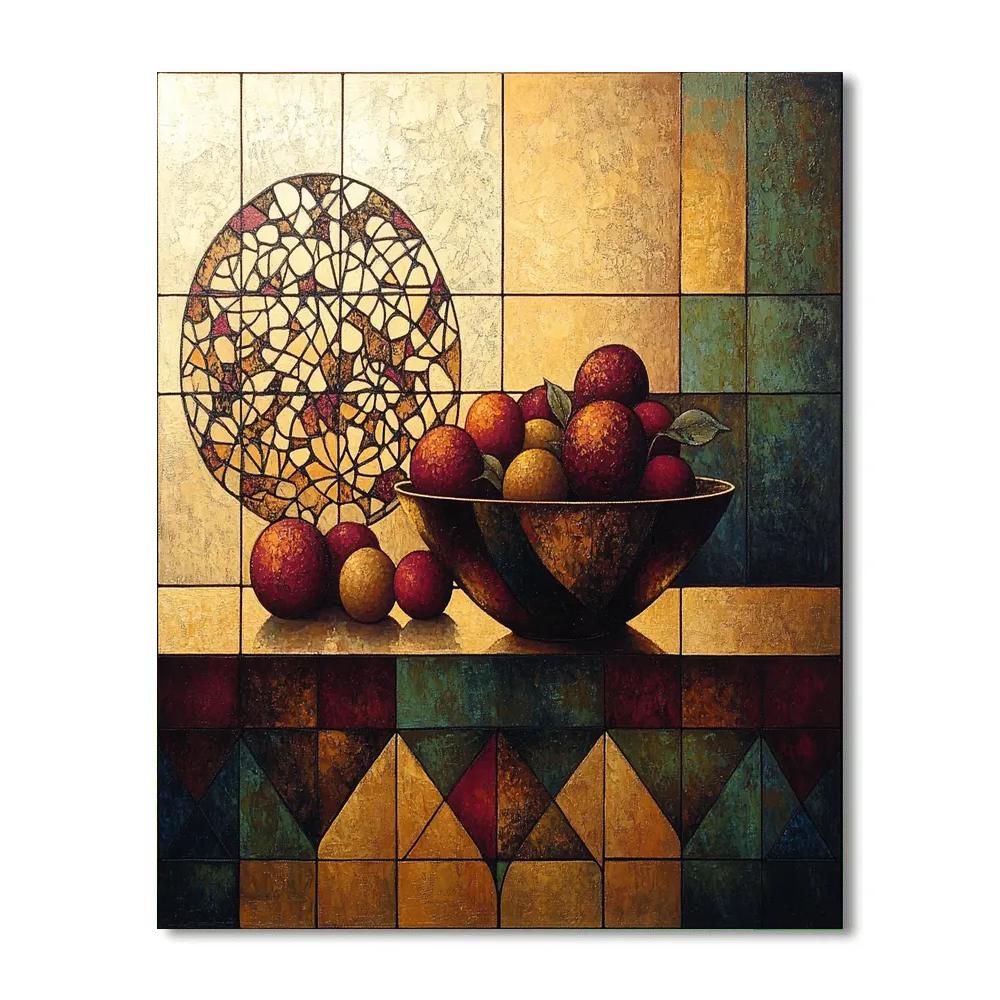 Pablo Picasso Inspired Geometric Orchard Still Life Numbered painting kits