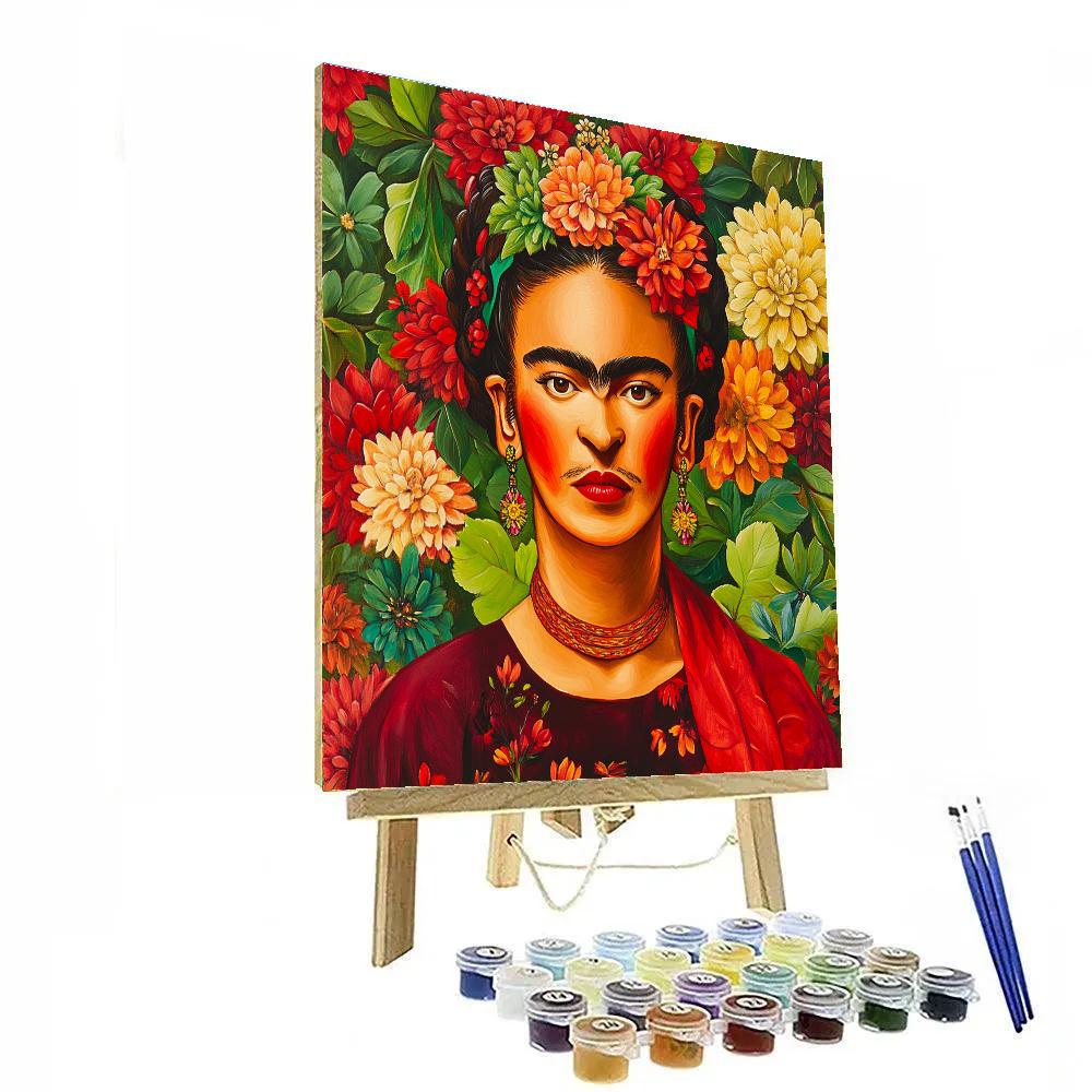 Frida Kahlo Inspired Heartfelt Self-Portrait Painting by numbers kit