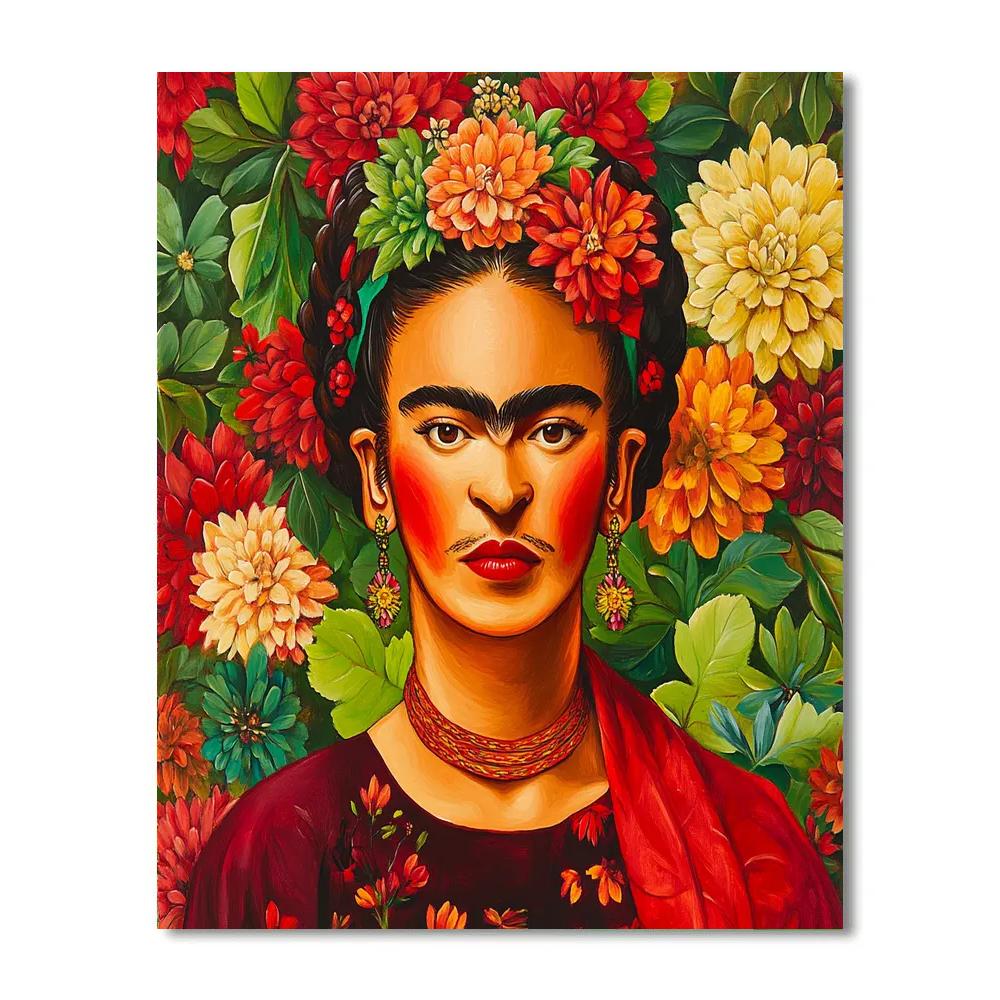Frida Kahlo Inspired Heartfelt Self-Portrait Painting by numbers kit